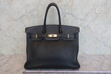 画像をギャラリービューアに読み込む, HERMES/エルメス バーキン35 トゴ ブラック □H刻印 ハンドバッグ 800030175