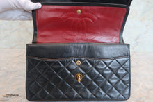 画像をギャラリービューアに読み込む, CHANEL/シャネル パリ限定マトラッセダブルフラップチェーンショルダーバッグ ラムスキン ブラック/ゴールド金具 ショルダーバッグ 700110060