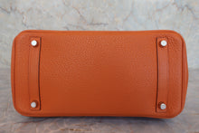 将图片加载到图库查看器,HERMES BIRKIN 30 Clemence leather Orange □J刻印 Hand bag 800030041