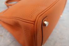 将图片加载到图库查看器,HERMES BIRKIN 30 Clemence leather Orange □J刻印 Hand bag 800030041