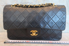 画像をギャラリービューアに読み込む, CHANEL/シャネル マトラッセWフラップWチェーンショルダーバッグ ラムスキン ブラック/ゴールド金具 ショルダーバッグ 800070182