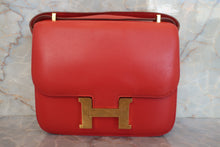 Load image into Gallery viewer, HERMES CONSTANCE3 MINI Tadlakt lether Rouge pivoine A Engraving Shoulder bag 700110065