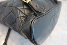 Load image into Gallery viewer, CHANEL Matelasse chain back pack Lambskin Black/Gold hadware Back pack 800080237