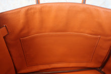 将图片加载到图库查看器,HERMES BIRKIN 30 Clemence leather Orange □J刻印 Hand bag 800030041