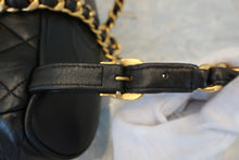 Load image into Gallery viewer, CHANEL Matelasse chain back pack Lambskin Black/Gold hadware Back pack 800080237