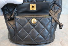 Load image into Gallery viewer, CHANEL Matelasse chain back pack Lambskin Black/Gold hadware Back pack 800080237