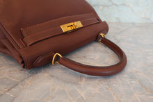 Load image into Gallery viewer, HERMES KELLY 28 Clemence leather Havane □F Engraving Shoulder bag 800070067