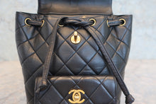 Load image into Gallery viewer, CHANEL Matelasse chain back pack Lambskin Black/Gold hadware Back pack 800080237