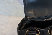Load image into Gallery viewer, CHANEL Matelasse chain back pack Lambskin Black/Gold hadware Back pack 800080237