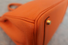 将图片加载到图库查看器,HERMES BIRKIN 35 Clemence leather Orange □G刻印 Hand bag 800030028