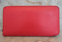 Load image into Gallery viewer, HERMES  Azapp Long Silkin Epsom leather/Silk Bougainvillier □N Engraving Wallet 700020123