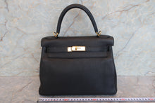 將圖片載入圖庫檢視器 HERMES/エルメス ケリー28 トリヨンクレマンス ブラック □R刻印 ショルダーバッグ 700100040
