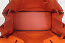 将图片加载到图库查看器,HERMES BIRKIN 35 Clemence leather Orange □G刻印 Hand bag 800030028