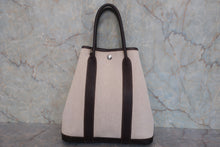 画像をギャラリービューアに読み込む, HERMES/エルメス ガーデンファイルPM トワルアッシュ/レザー マロン/ブラウン □H刻印 トートバッグ 800010175