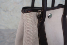 画像をギャラリービューアに読み込む, HERMES/エルメス ガーデンファイルPM トワルアッシュ/レザー マロン/ブラウン □H刻印 トートバッグ 800010175
