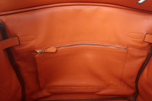 将图片加载到图库查看器,HERMES BIRKIN 35 Clemence leather Orange □G刻印 Hand bag 800030028