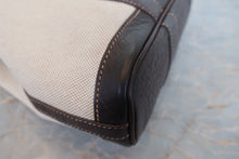 画像をギャラリービューアに読み込む, HERMES/エルメス ガーデンファイルPM トワルアッシュ/レザー マロン/ブラウン □H刻印 トートバッグ 800010175