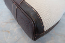 画像をギャラリービューアに読み込む, HERMES/エルメス ガーデンファイルPM トワルアッシュ/レザー マロン/ブラウン □H刻印 トートバッグ 800010175