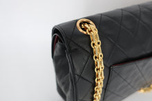 画像をギャラリービューアに読み込む, CHANEL/シャネル マトラッセWフラップチェーンショルダーバッグ ラムスキン ブラック/ゴールド金具 ショルダーバッグ 800100151