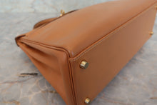 画像をギャラリービューアに読み込む, HERMES/エルメス ケリー32 ボックスカーフ ナチュラル 〇X刻印 ショルダーバッグ 700080033