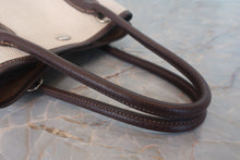 画像をギャラリービューアに読み込む, HERMES/エルメス ガーデンファイルPM トワルアッシュ/レザー マロン/ブラウン □H刻印 トートバッグ 800010175