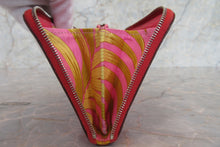 Load image into Gallery viewer, HERMES  Azapp Long Silkin Epsom leather/Silk Bougainvillier □N Engraving Wallet 700020123