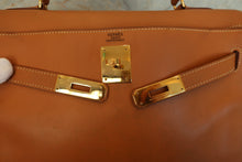 画像をギャラリービューアに読み込む, HERMES/エルメス ケリー32 ボックスカーフ ナチュラル 〇X刻印 ショルダーバッグ 700080033