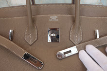 Load image into Gallery viewer, HERMES BIRKIN 35 Togo leather Etoupe gray □M Engraving Hand bag 800070152