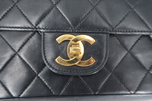 画像をギャラリービューアに読み込む, CHANEL/シャネル マトラッセWフラップチェーンショルダーバッグ ラムスキン ブラック/ゴールド金具 ショルダーバッグ 800100151