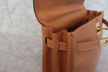 画像をギャラリービューアに読み込む, HERMES/エルメス ケリー32 ボックスカーフ ナチュラル 〇X刻印 ショルダーバッグ 700080033