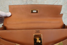 画像をギャラリービューアに読み込む, HERMES/エルメス ケリー32 ボックスカーフ ナチュラル 〇X刻印 ショルダーバッグ 700080033