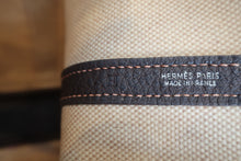 画像をギャラリービューアに読み込む, HERMES/エルメス ガーデンファイルPM トワルアッシュ/レザー マロン/ブラウン □H刻印 トートバッグ 800010175