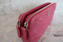 Load image into Gallery viewer, CHANEL Camelia chain wallet Lambskin Pink/Silver hadware Shoulder bag 700090003
