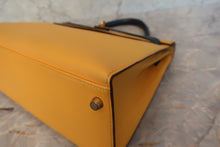 画像をギャラリービューアに読み込む, HERMES/エルメス ケリー32 クシュベル ジョーヌ/ネイビー 〇Z刻印 ショルダーバッグ 700030081