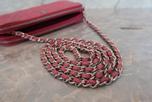 Load image into Gallery viewer, CHANEL Camelia chain wallet Lambskin Pink/Silver hadware Shoulder bag 700090003