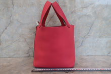 Load image into Gallery viewer, HERMES PICOTIN LOCK CASAQUE 2PM Clemence leather Rose mexico/Rose extreme/Rouge de coeur Y Engraving Hand bag 700120206