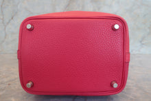 Load image into Gallery viewer, HERMES PICOTIN LOCK CASAQUE 2PM Clemence leather Rose mexico/Rose extreme/Rouge de coeur Y Engraving Hand bag 700120206