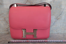 Load image into Gallery viewer, HERMES CONSTANCE3 24 Evercolor leather Rose azalee A Engraving Shoulder bag 700060195