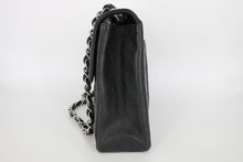 画像をギャラリービューアに読み込む, CHANEL/シャネル 中マトラッセシングルフラップWチェーンショルダーバッグ キャビアスキン ブラック/シルバー金具 ショルダーバッグ 800100155