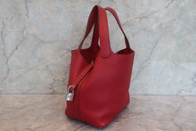 Load image into Gallery viewer, HERMES PICOTIN LOCK PM Clemence leather Rouge garance Hand bag 700120177