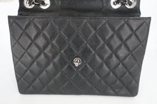 画像をギャラリービューアに読み込む, CHANEL/シャネル 中マトラッセシングルフラップWチェーンショルダーバッグ キャビアスキン ブラック/シルバー金具 ショルダーバッグ 800100155