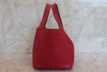 Load image into Gallery viewer, HERMES PICOTIN LOCK PM Clemence leather Rouge garance Hand bag 700120177