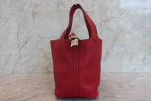 Load image into Gallery viewer, HERMES PICOTIN LOCK PM Clemence leather Rouge garance Hand bag 700120177