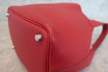 Load image into Gallery viewer, HERMES PICOTIN LOCK PM Clemence leather Rouge garance Hand bag 700120177