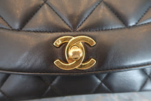 Load image into Gallery viewer, CHANEL  Diana matelasse chain shoulder bag Lambskin Black/Gold hadware Shoulder bag 700080161