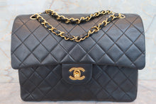 Load image into Gallery viewer, CHANEL Matelasse double flap double chain shoulder bag Lambskin Black/Gold hadware Shoulder bag 700080229
