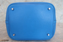 Load image into Gallery viewer, HERMES PICOTIN LOCK MM Clemence leather Blue zanzibar X Engraving Hand bag 700100043