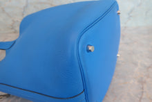 Load image into Gallery viewer, HERMES PICOTIN LOCK MM Clemence leather Blue zanzibar X Engraving Hand bag 700100043