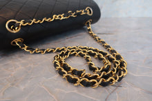 Load image into Gallery viewer, CHANEL Matelasse double flap double chain shoulder bag Lambskin Black/Gold hadware Shoulder bag 700080229