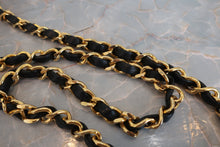 Load image into Gallery viewer, CHANEL Matelasse double flap double chain shoulder bag Lambskin Black/Gold hadware Shoulder bag 700080229